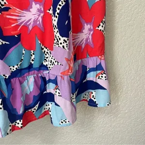 NWT Forever 21+ Lace Up Floral Dress thumbnail 4