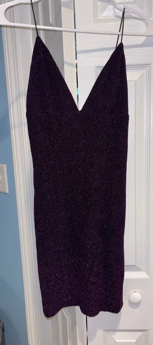 Purple Glittery Windsor Dress thumbnail 1