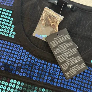 Forever 21 Sequin Mini Dress NWT Size Small – Black Teal Royal Blue Party Bodyco thumbnail 6