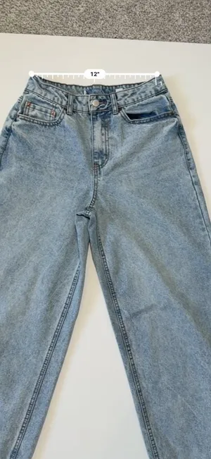 PacSun High-Waist Wide-Leg Cuffed Denim Jeans thumbnail 4