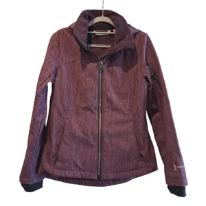 Free Country Women's Herringbone Softshell Hooded Jacket Purple Size‎ Small thumbnail 1