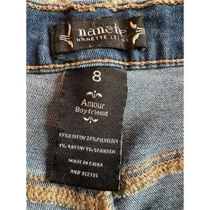 Nanette Lepore Women's Boyfriend Denim Shorts Size 8 Blue High-Rise 5" EUC thumbnail 7