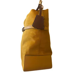Tory‎ Burch Perry Nylon Bucket Bag Golden Crest Yellow Crossbody Belt Detail thumbnail 8