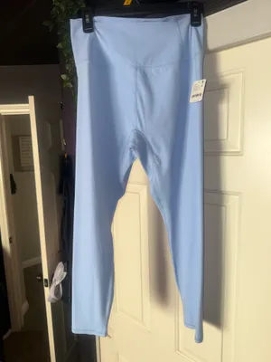 Free People NWT Never Better High Waist Leggings Size L Oxford Blue $98 Retail thumbnail 5