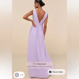 Lulu's Lavender Maxi Dress with Slit thumbnail 2