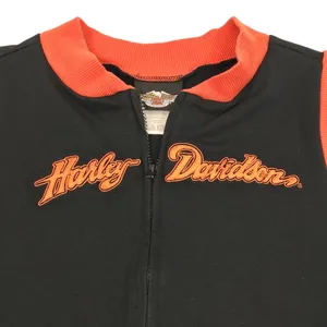 HARLEY DAVIDSON Full Zip Top Women L Black/Orange 2005 Festival Moto Biker VTG thumbnail 5