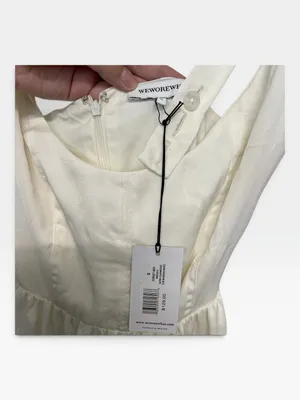 WeWoreWhat Corset Midi Dress Whisper White Sleeveless Size Small NWT thumbnail 4