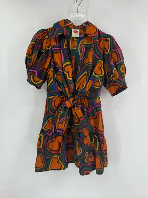 FARM‎ Rio Short-Sleeve Bow-Front Mini Dress size medium thumbnail 3