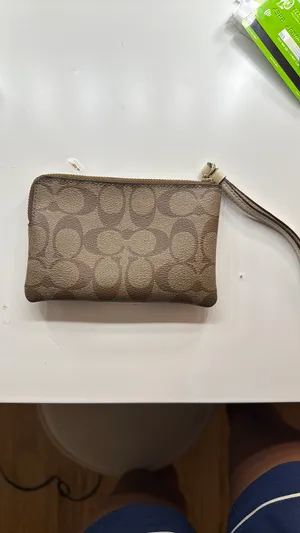 Coach Wallet Leather Wristlet Brown thumbnail 3