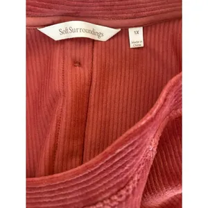 Soft Surroundings Caroline Corduroy Rust Orange Long Sleeve Top Womens Size 1X thumbnail 4