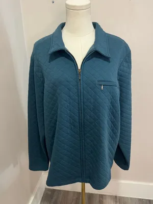 Vintage L.L.Bean quilted sweatshirt jacket Large thumbnail 2