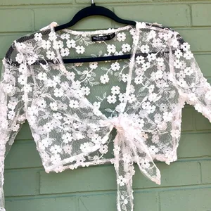 Nasty Gal collection sheer crop top thumbnail 2