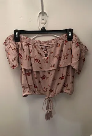 American Eagle Off-Shoulder Crop Top thumbnail 1
