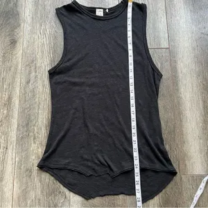 Free People Intimately All the Time Linen Blend Black Tank Top Sleeveless Shirt thumbnail 11