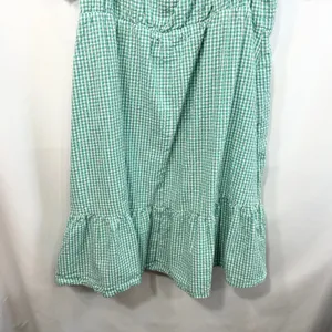 Draper James XXL Dress‎ Green Gingham Surplice Cotton Puff Sleeve Tiered 1827 thumbnail 7