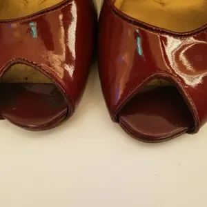 Charles David dark red peep toe heels #1-b thumbnail 4