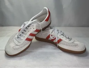 Adidas Originals Men's Samba OG Crystal White Preloved Red Mens 6.5 Womens 7.5 thumbnail 1