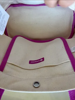 lululemon athletica Cream Tote with Pink Trim thumbnail 3