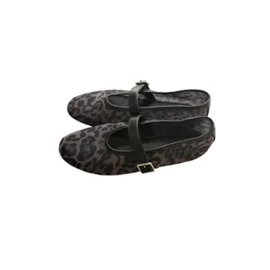 Camila Coelho Moma Flats Womens 6‎ Leopard Mesh Mary Jane Ballet Shoes Revolve thumbnail 2