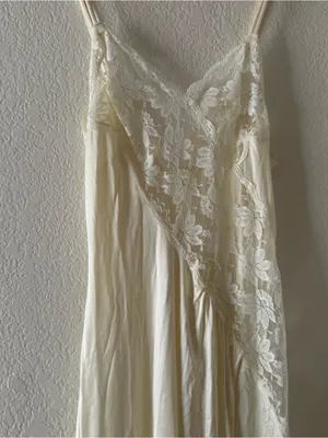 Vintage Val Mode slip dress long maxi lace thumbnail 2