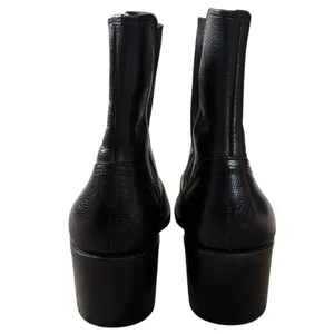 Hunt Club Cheyenne Chelsea Boots‎ Sz 8.5 Black Leather Crocodile Western Heeled thumbnail 5