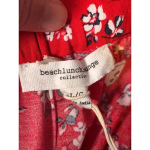 Beachlunchlounge Ramona Maxi Skirt L Aurora Red Floral Tiered Boho Cottagecore thumbnail 6