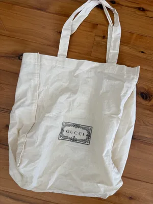 Gucci Cream Canvas Logo Tote thumbnail 2