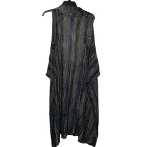 BKE Long Open Cardigan Sweater Size Small Multi Color Striped Womens‎ Sleeveless thumbnail 5