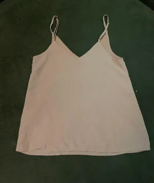 XS Mustard Beige Chiffon Tank Top thumbnail 2