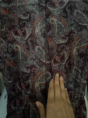 Long Wrap Dress in Burgundy thumbnail 6