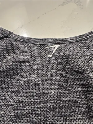 Gymshark vital seamless long sleeve shirt marled gray and black size large thumbnail 8