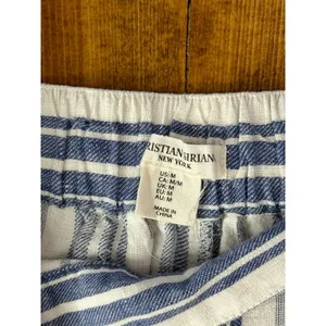 Christian Siriano Womens Striped Linen and Cotten Pants Size‎ M thumbnail 2