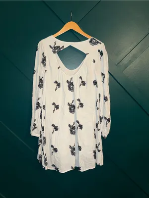 Free People Embroidered Austin Mini Dress Boho thumbnail 3