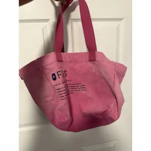 FIGS Canvas Tote Mineral Mauve Pink Dual Shoulder Strap Ombré thumbnail 2