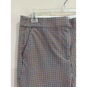 J.Crew Kelsey Pant 8 Multi Color Gingham Check Stretch Flare Preppy Trousers thumbnail 5