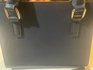 Dune London Navy Blue Structured Satchel Handbag Gold Hardware Women's Purse - N thumbnail 6