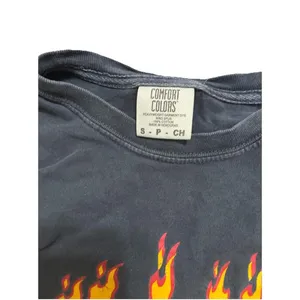 Think Before You Drink Graphic Crop T-Shirt Womens Size Small Black Flame Tee thumbnail 3