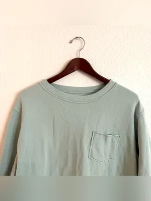 Aerie Womens Sweatshirt Light Blue Pullover Heart Graphic Back Size Medium thumbnail 3