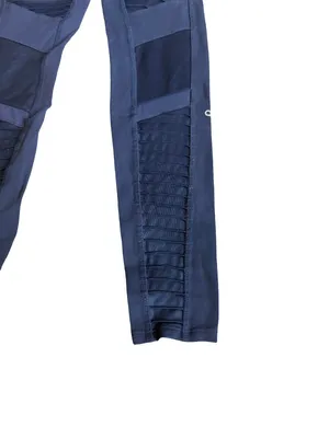 Alo Yoga High-Waisted Moto Leggings Navy Stretch Ankle Length Workout Size XS thumbnail 5