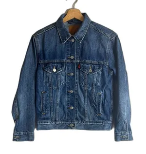 Levi’s Classic Denim Y2K button up‎ Jacket pockets size XS cute 90s style thumbnail 1