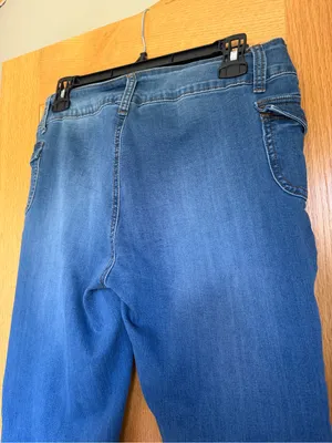 Telepatia Front Seam Flare Bootcut Jeans Blue Denim Stretch Women's Size 11/30 thumbnail 4