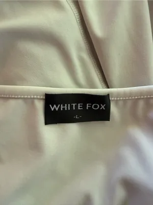 White Fox Divine Playsuit Logo Romper White Size Large Active Lounge Athleisure thumbnail 9
