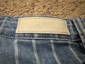 Rock & Roll Denim Pinstripe Flared Jeans thumbnail 2