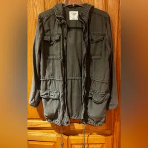 Abercrombie & Fitch Green‎ Skyler Military Hooded Zip Parka Utility Jacket Sz XS thumbnail 2
