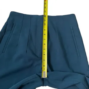Zara Women Medium Blue High Rise Tapered Dress Pants Trousers V-Back Notch |0293 thumbnail 5