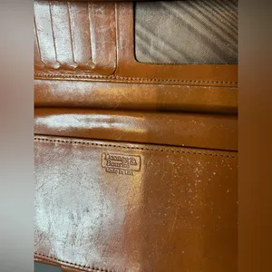 Dooney & Bourke Pebbled Leather Awl Checkbook Organizer Kisslock Trifold Wallet thumbnail 9