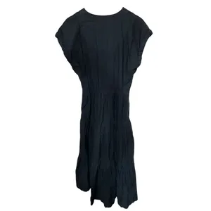 Abercrombie & Fitch Women's Black Tiered Midi Dress Size S Casual thumbnail 2