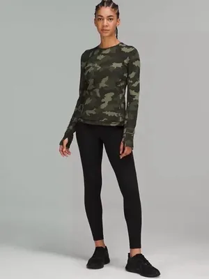 Lululemon Its Rulu Run Long Sleeve Shirt in Heritage 365 Camo Medium Olive Multi thumbnail 2