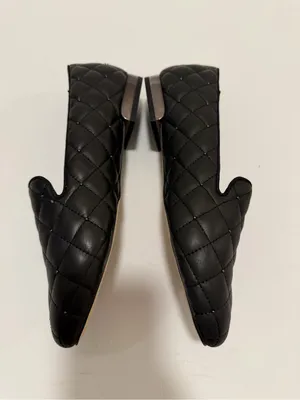 TALBOTS Ryan Stud Quilted Loafer Black Size 9 thumbnail 2