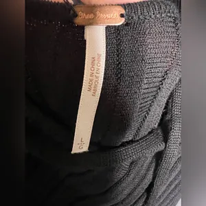 Free People Cherie Mini Pleated Knit Dress in Black. Size Large thumbnail 10